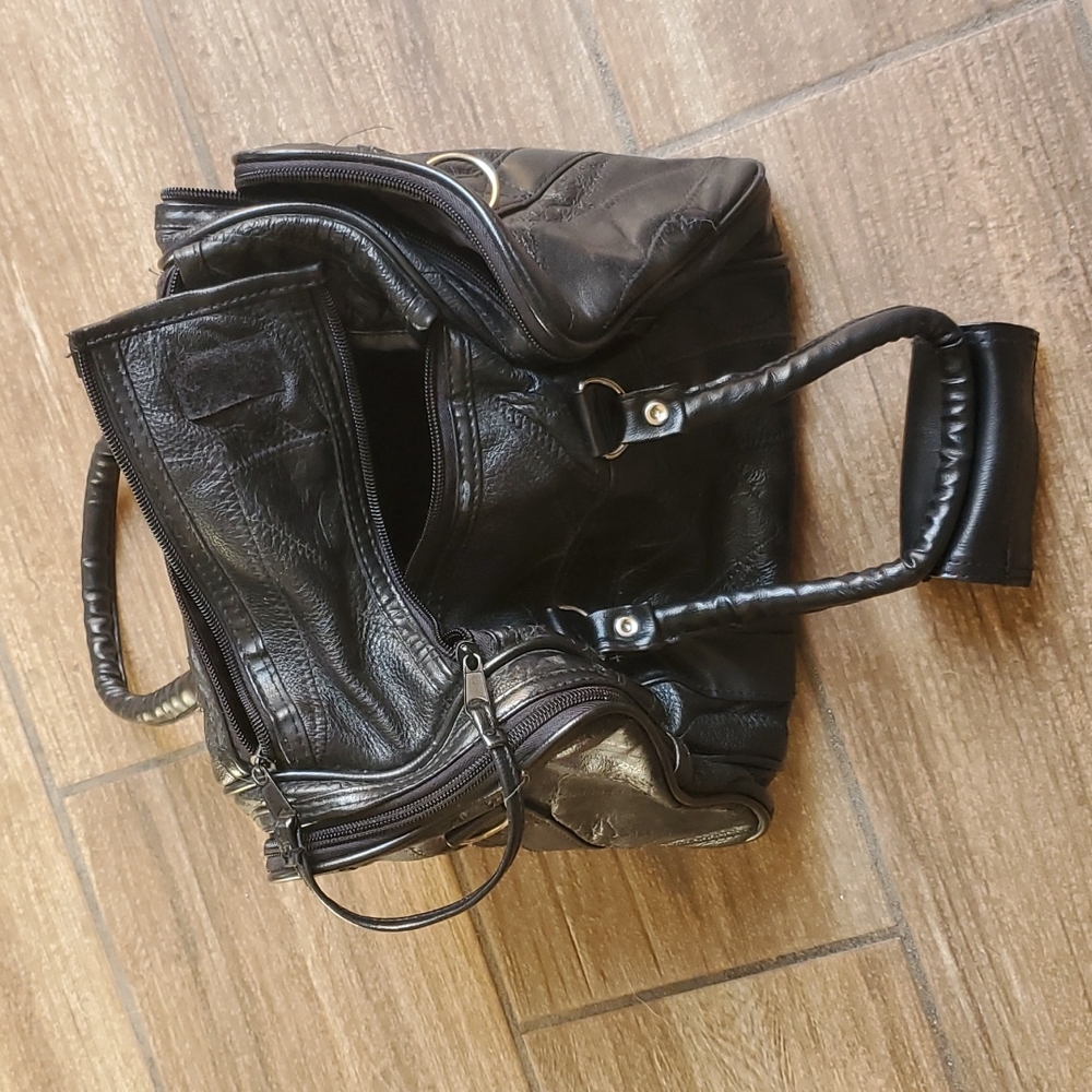 Black Leather Women's Bag - Picture 2 of 13